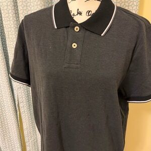 Aeropostale Grey Polo Shirt with White Accents